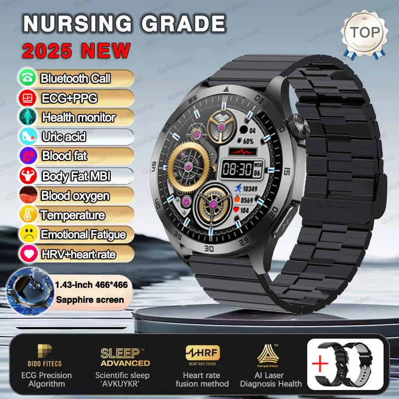 Huawei ECG+PPG Laser Treatment Health Smart Watch Three highs Clock Blood pressure Heart rate Men HD Call Bracelet