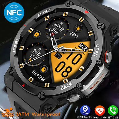 T-REX 3 Ultra Outdoor Military NFC Smart Watch Men GPS trackr Bluetooth Call Health Monitor Sports Smartwatch For Amazfit