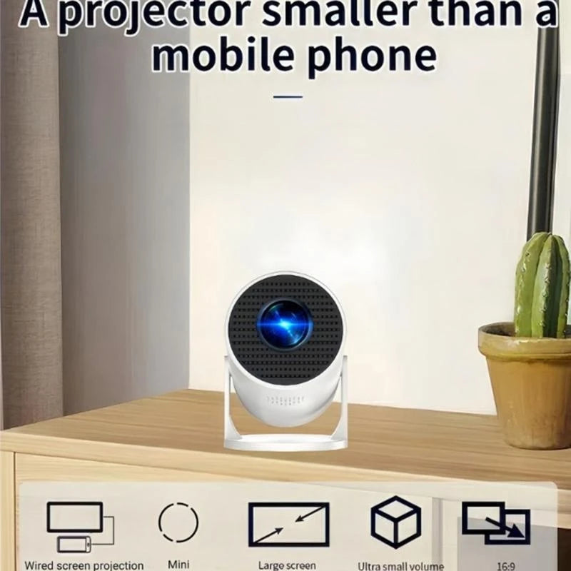 Portable Streaming Projector With USB C Fast Charging Highly Definition Display Wireless Screen Presentation
