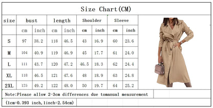 Women's Wool Blends Coats Double Breasted Thin Women's Trench Coat Casual Winbreaker With Belt Trench for Ladies