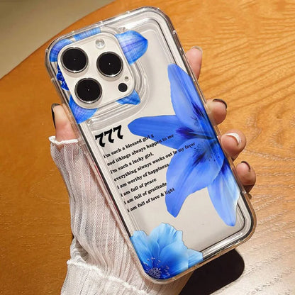 Soft Phone Case For iPhone 17 16 15 14 13 12 11 Pro Max Air 16E XS X XR 7 8 Plus SE2 Mini Vibrant Flower Lily Print Clear Cover