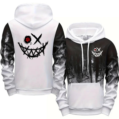 Men Single Piece Sweatshirts Sweatpants Versatile Men's Tracksuit Casual Comfort Fashion Daily Sports Simple Splashed Ink Hoodie