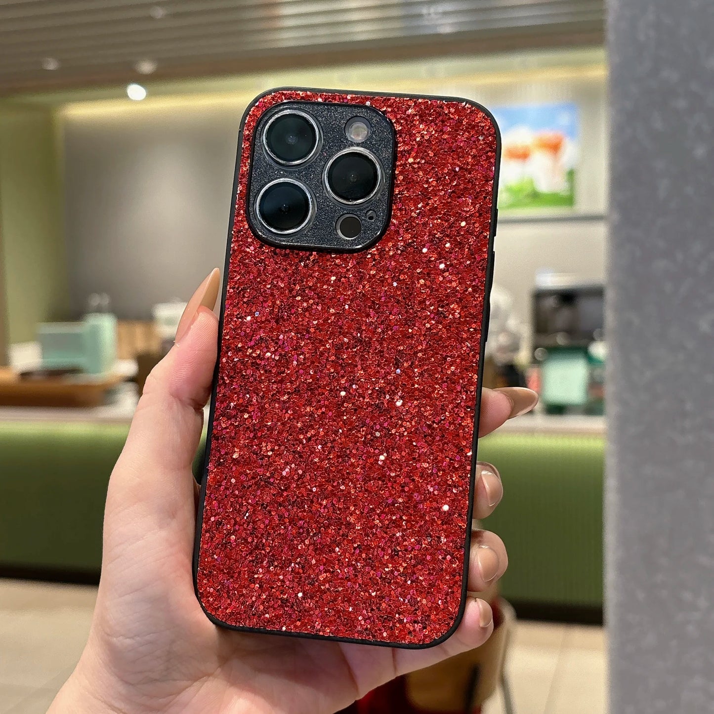 Luxury Glitter Full Coverage Flash Drill Soft Phone Case for iphone 17 16 15 14 13 12 11 Pro Max 7 8 Plus 16E 17Air Shell