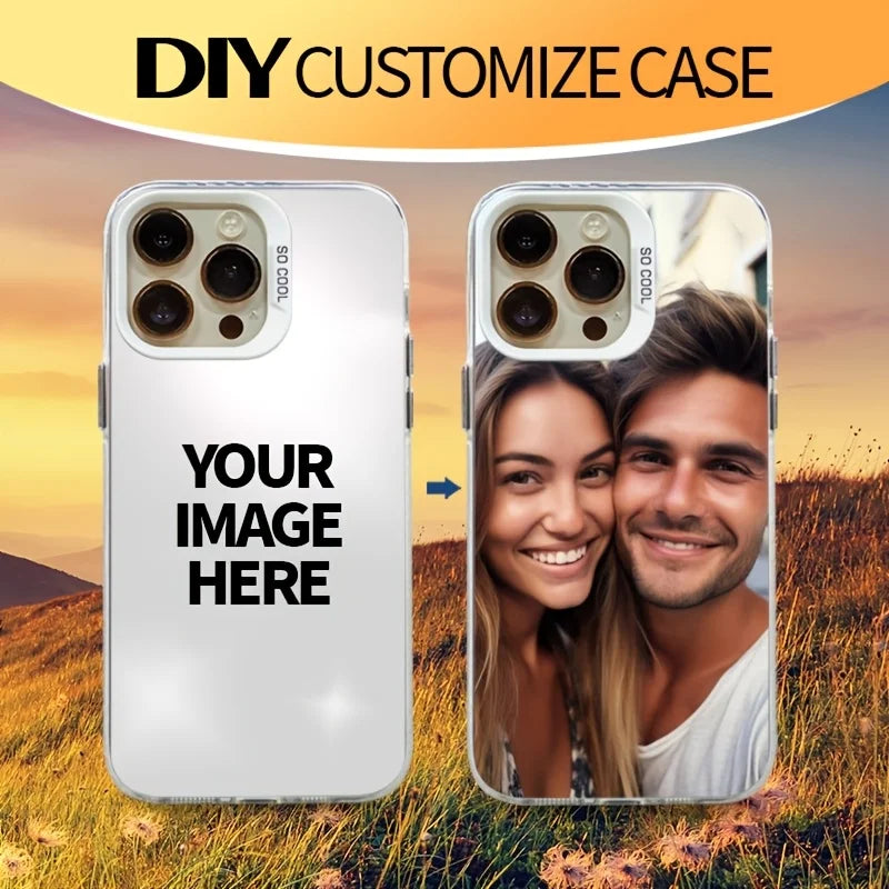 For iPhone 17 16 15 14 13 12 11 Pro Max Mini SE 2020 2022 XS XR 7 8 Plus DIY photo design customized case IMD Shockproof Cover