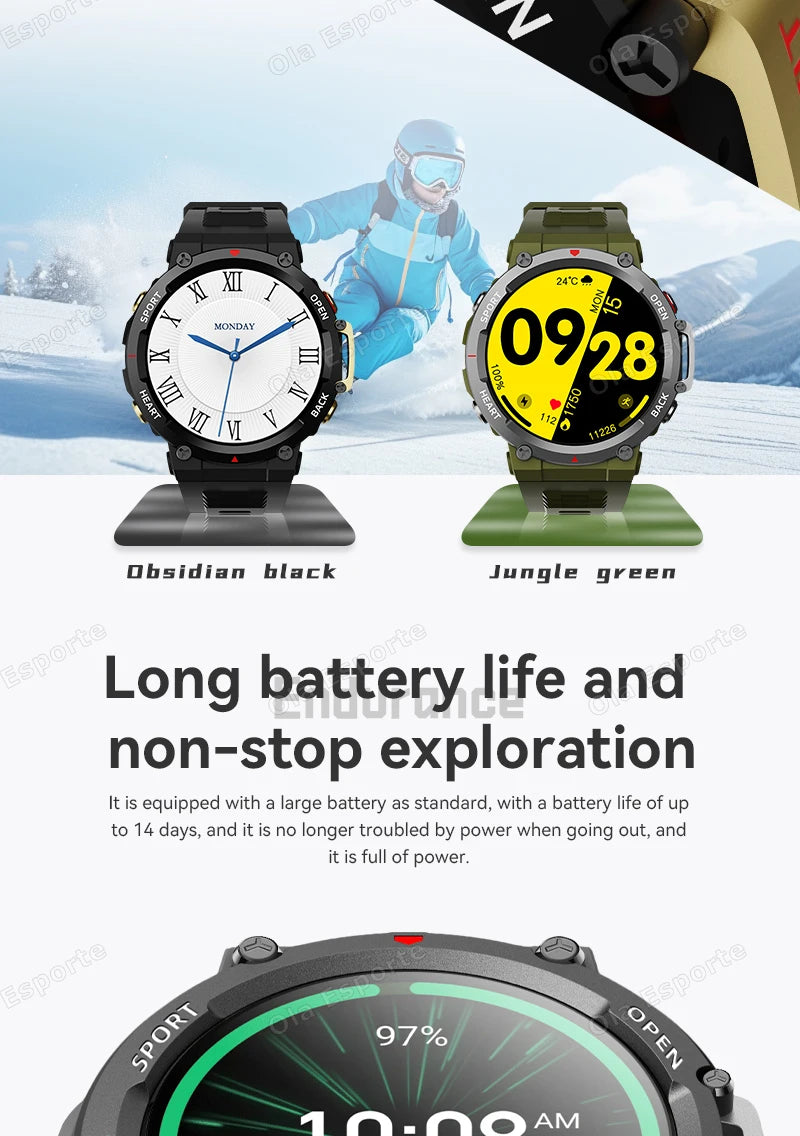 T-REX 3 Ultra Outdoor Military NFC Smart Watch Men GPS trackr Bluetooth Call Health Monitor Sports Smartwatch For Amazfit