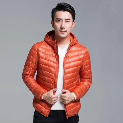 Plus Size Men Puffer Jacket Spring Winter Ultra Lightweight Packable Down Jacket Water Wind-Resistant Breathable Coat