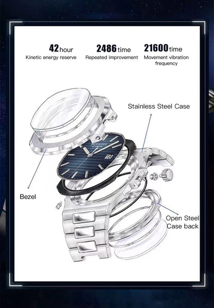 New Specht&Sohne Men's Watches Mechanical Watch Japan Miyota 8215 Movt Rose Gold Stainless Steel Classic 5711 Watch Waterproof