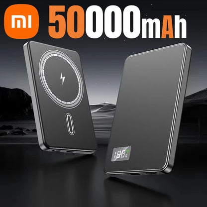 500000mAh Portable Magnetic Wireless Power Bank PD22.5W Fast Charging External Battery for Magsafe For iPhone Samsung