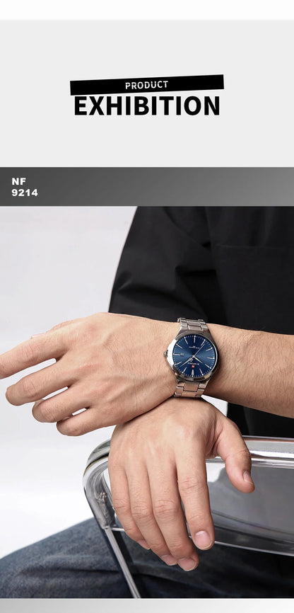 NAVIFORCE Original Design Fashion Men's Watches Stainless Steel Simple Calendar Male Waterproof Wristwatches Relogio Masculino