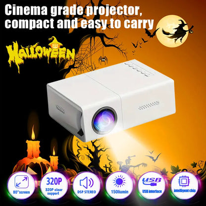 Halloween Mini Led Projector HD Hdmi Usb Audio Home Theater Media Player Beamer Christmas Gift Outdoor Travel Portable Projector