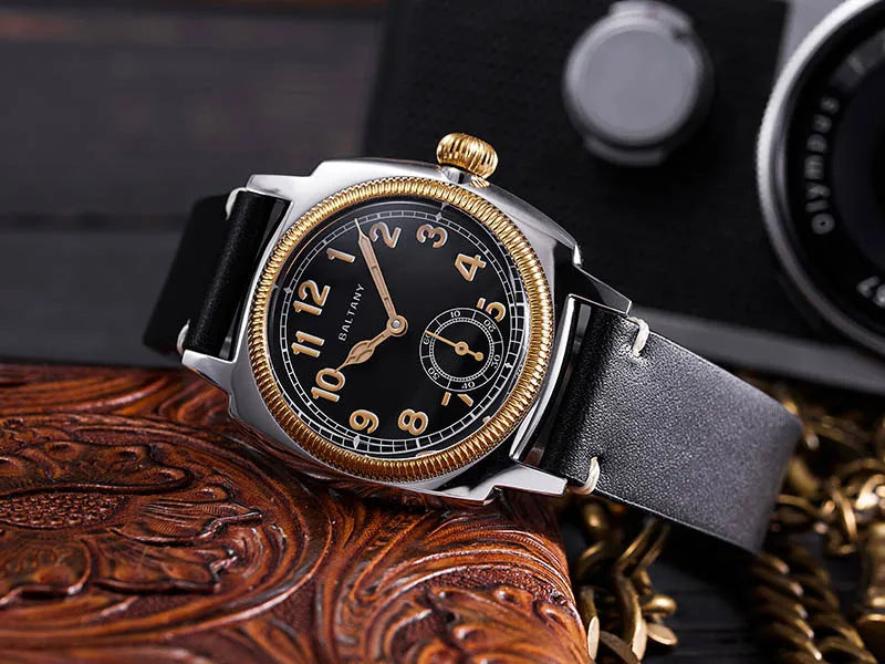 Baltany S4036F 36MM 1926S Oyster Tribute Watch Man Stainless Steel Waterproof Vintage Gold Bezel Automatic Mechanical Watches