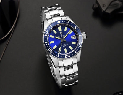CADISEN New 38mm Diver Mens Watch Japan NH35A Automatic Mechanical Sapphire Glass Date Luminous 200M Waterproof Wrist watch Men