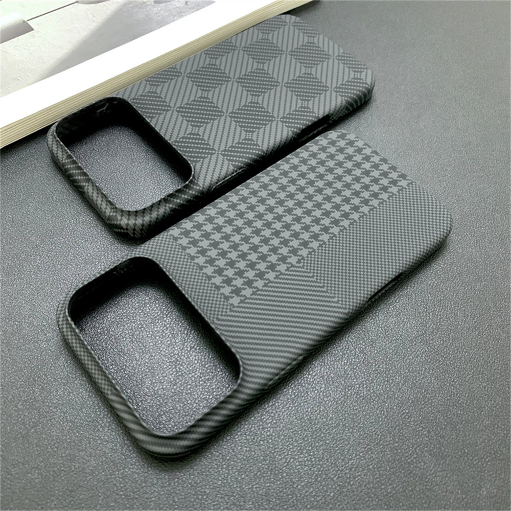 Case for iPhone 17 Pro Max 16 15 14 13 Luxury Checkered Pattern Contrast Color Bumper Cover