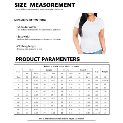 Colorful Rose Flower Print Round Neck Women's T-shirt Summer Versatile And Refreshing Y2K T-shirt