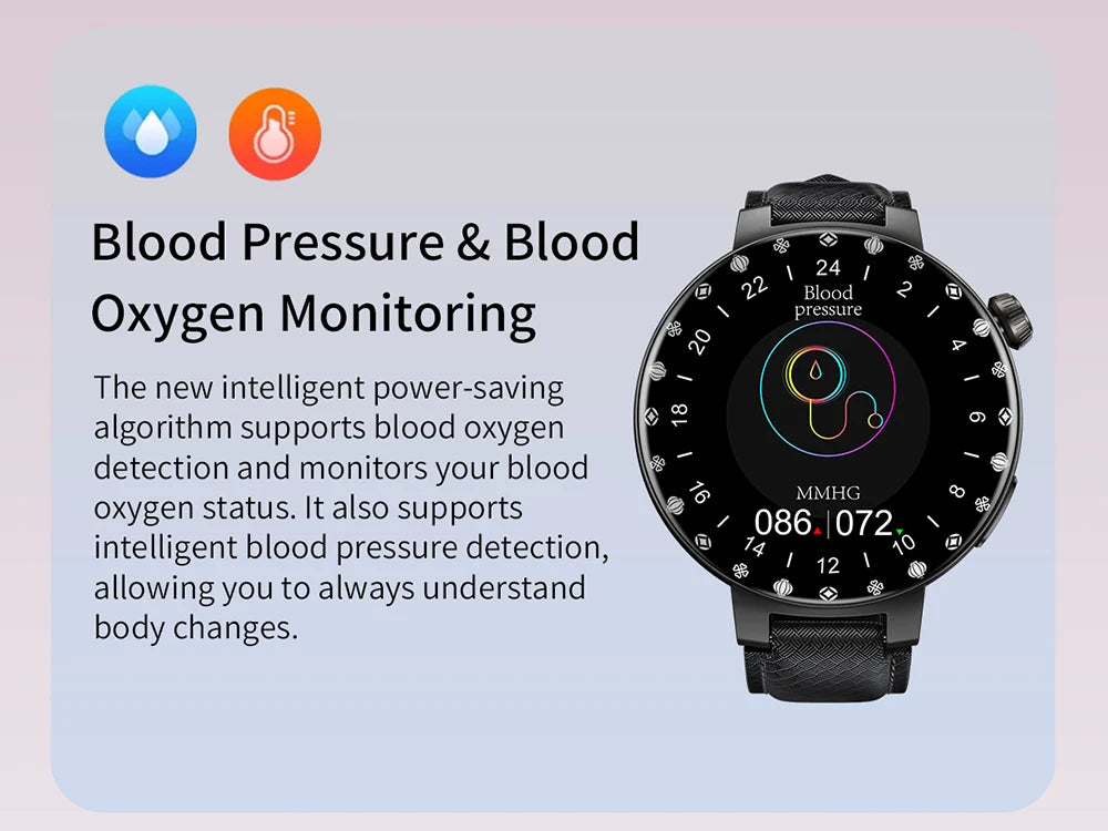 KUMI GT6 Pro 1.3" 360*360 AMOLED Smart watch 100+Sport Modes IP68 waterproof Bluetooth call Sleep Healthy Monitor for iOSAndroid