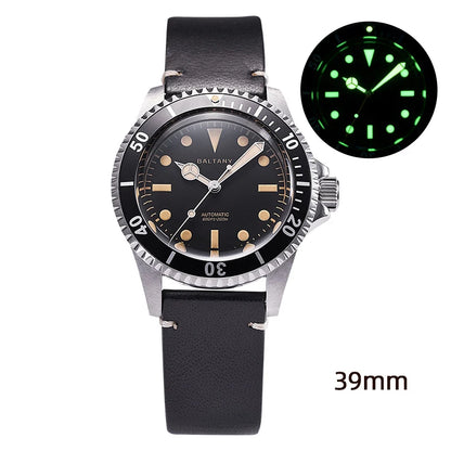 Baltany Men Automatic Watch 39mm Mechaical Wristwatch Sapphire Diver 20ATM Waterproof C3 Luminous NH38 Ceramic Bezel