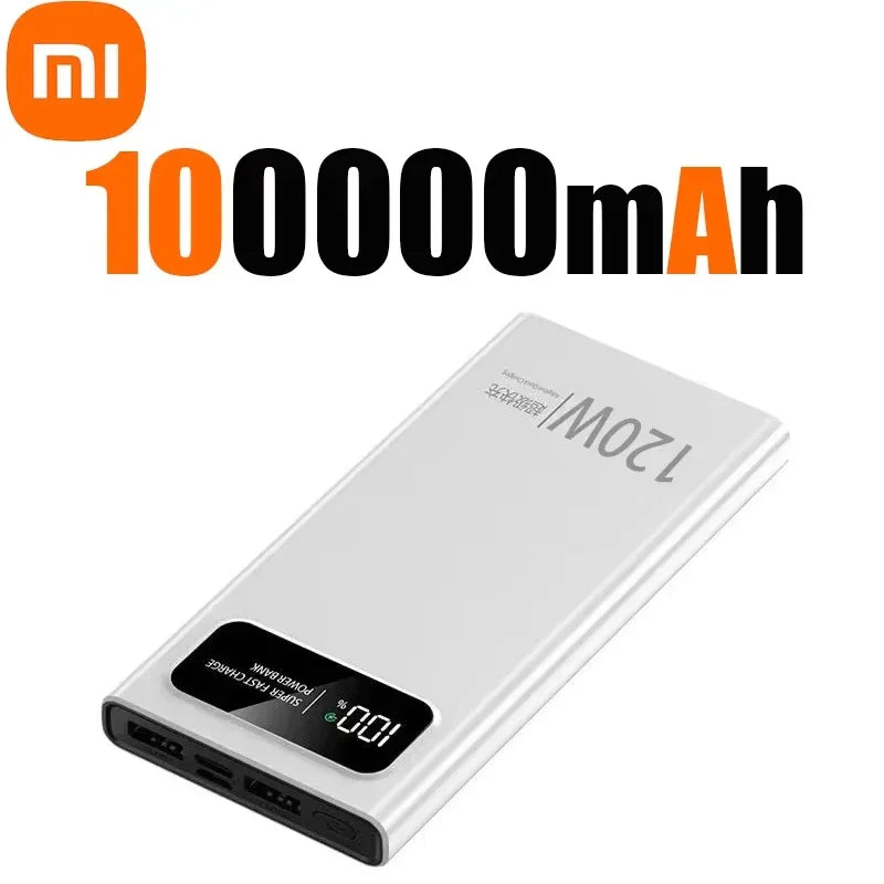 Xiaomi MIJIA 200000mAh Ultra large Capacity Power Bank 120W Fast Charging Portable Digital Display Power Bank For iPhone Samsung