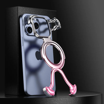 Irregular Geometric Phone Case For Iphone 17 16 15 14 13 Case Hollowed Out Electroplated Four Corners Silicone Shockproof Case