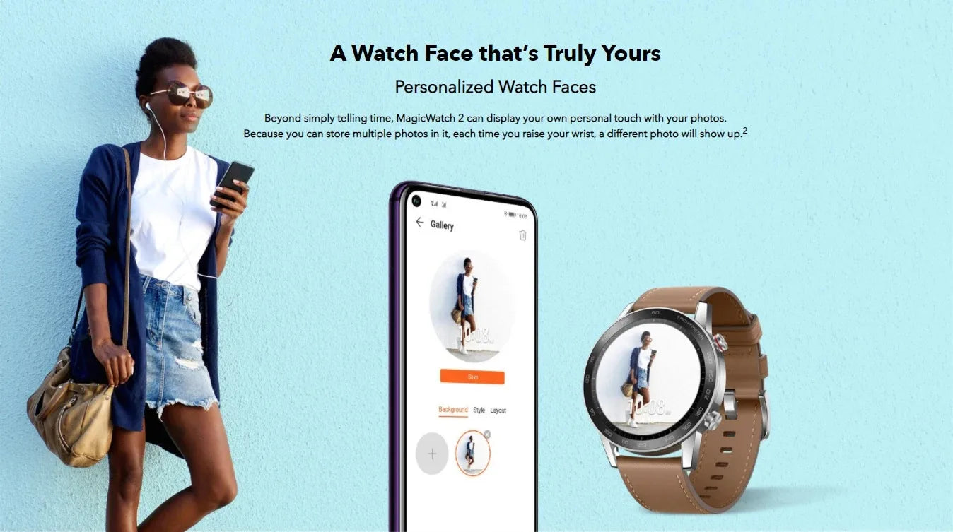 HONOR MagicWatch 2 Smart Watch1.39 Inch Bluetooth Blood Oxygen Monitoring Waterproof 14 Days Battery Life Sports Fitness Tracker