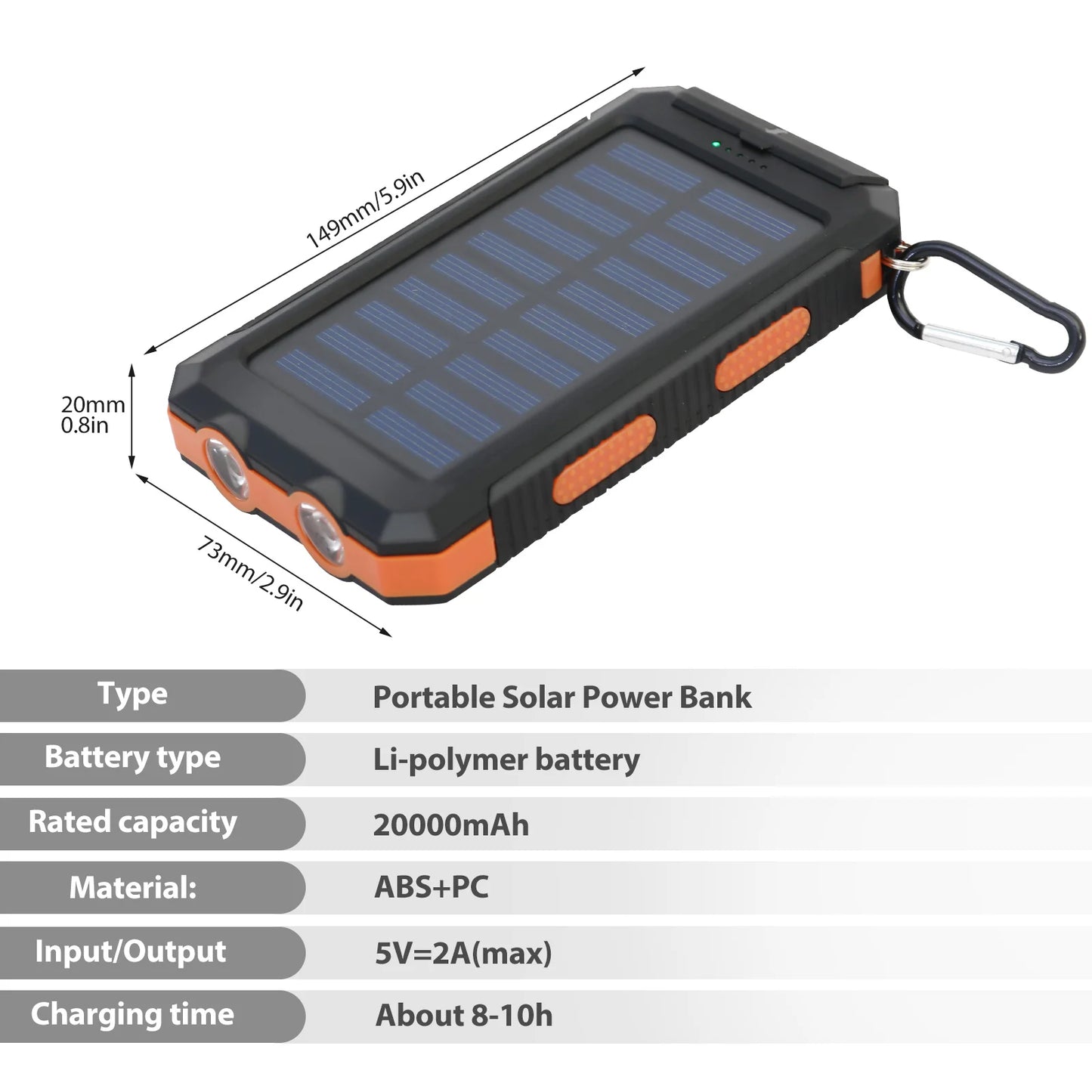 30000mAh Solar Power Bank Portable Charging Poverbank Dual 5V USB Ports 2 LED Light Flashlight for Iphone Outdoor Camping Hik