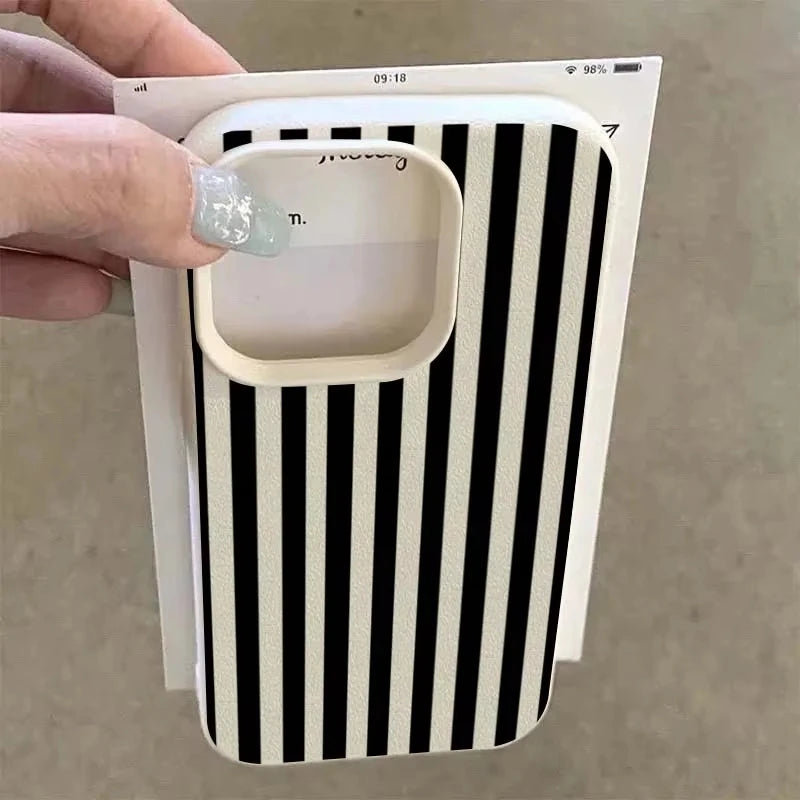 Minimalist Colorful Striped Texture Phone Case For iPhone 17 Air 16 Pro Max 15 14 Plus 13 12 11 Shockproof Silicone Back Cover