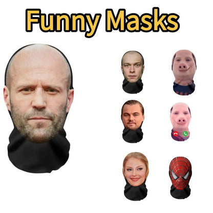 Realistic Mask Cosplay Prop Funny Mesh Mask Full Face Headwear Party Halloween Masks New