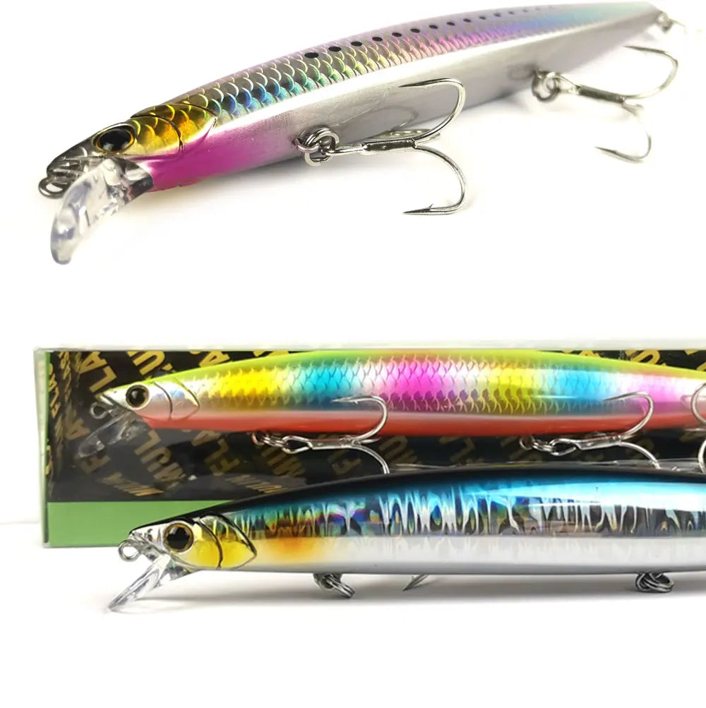 32.5g 163F Sea Floating Minnow Fishing Lure 163mm Tungsten  Weight Saltwater Hard Baits For Pike Sea Artificial Bait Tackle