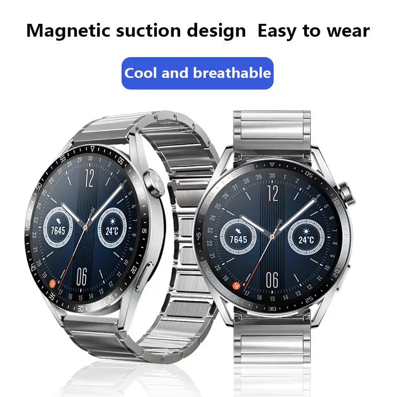 Watch Strap Magnetic Metal Band For Amazfit Bip 3 3Pro GTR 3 4 GTS 2 3 4 4mini Stainless Steel For Huawei GT2 Pro GT3