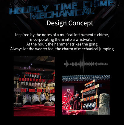 HANBORO Chime Series Modified Movement Men's Personalized Automatic Mechanical Watch