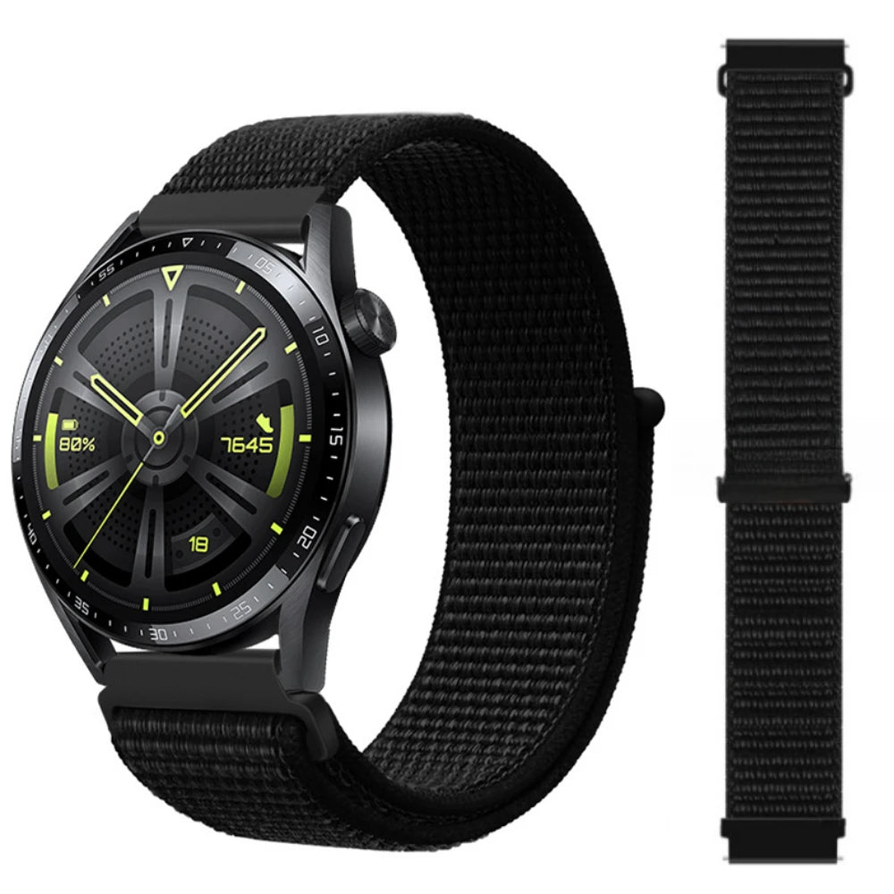 Nylon Loop Strap for Samsung Galaxy Watch 3/4/5/6/Gear S3 Wristband for Huawei Watch 4/GT-2-3-Pro/Amazfit GTR/GTS Belt