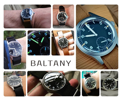 Baltany Dirty Dozen Watch Man S2019 Military Vintage Wristwatch Small Seconds Hand VD78 Quartz Luminous 100M Waterproof Field Wa
