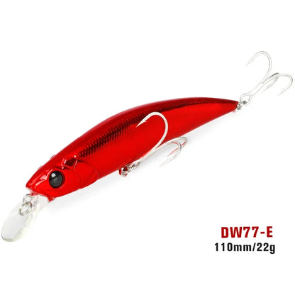 Sinking Minnow 110S DW77 110mm 22g Long Casting Fishing Lure Large Trout Seabass Sea Fishing Hard bait