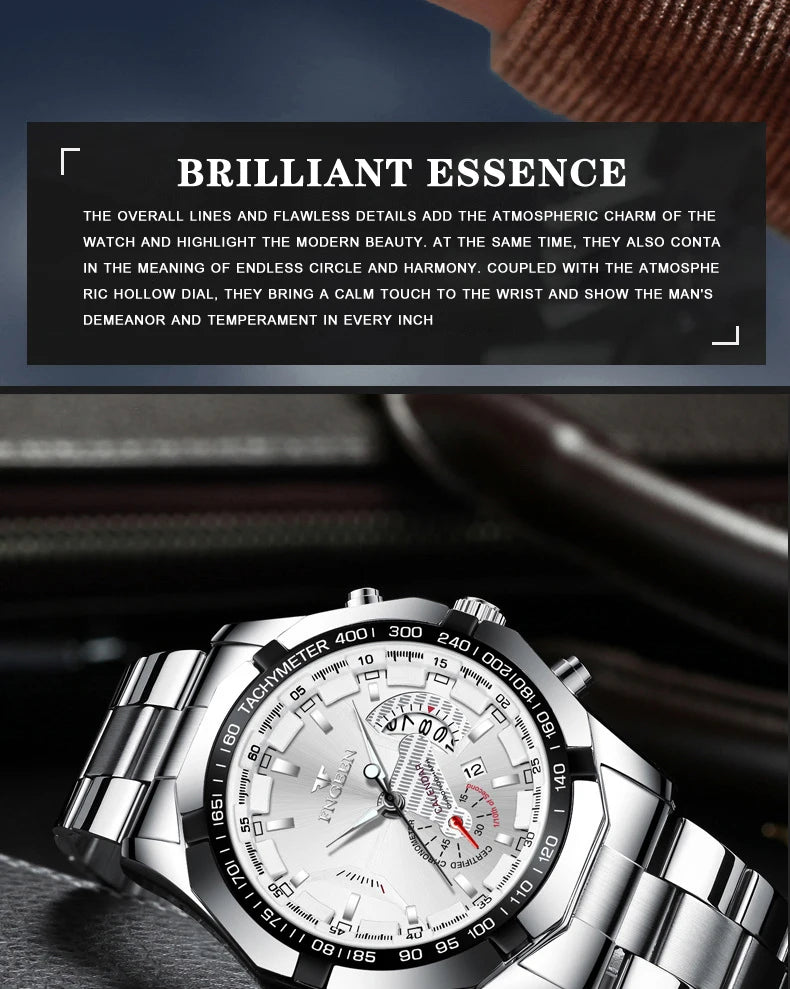 Brand Luxury Watch Fashion Casual Military Quartz Sports Wristwatch Full Steel Waterproof Men's Clock Relogio Masculino