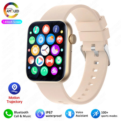Smart Watch Full Touch Screen Bluetooth Call AI Voice Heart Rate Waterproof Watches Sports Bracelet Smartwatch Women