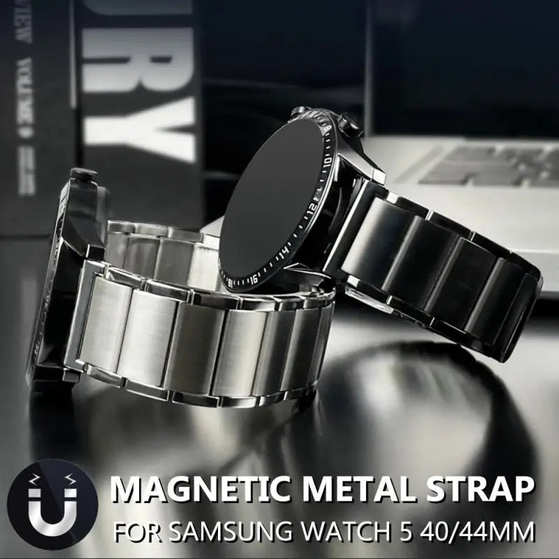 Watch Strap Magnetic Metal Band For Amazfit Bip 3 3Pro GTR 3 4 GTS 2 3 4 4mini Stainless Steel For Huawei GT2 Pro GT3