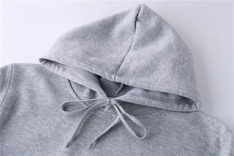 Men's Thin Hooded Hoodie Cotton Men's Top Spring and Autumn Solid Color Hooded Long sleeved Sweatshirt