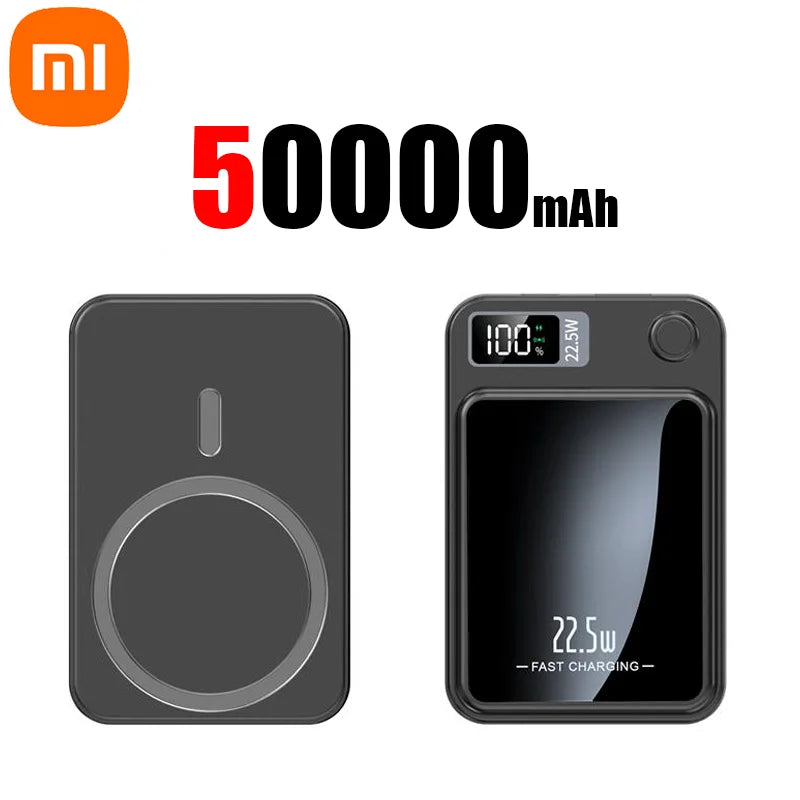 500000mah Wireless Magnetic Power Bank 22.5w Super Fast Charging Portable External Battery Powerbank For Iphone Samsung