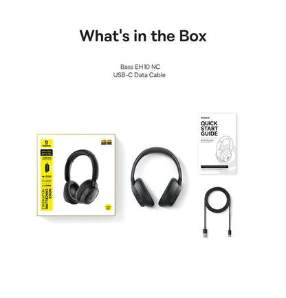 Baseus Bowie H1s Wireless Headphones Bluetooth 5.4 Noise Canceling 46dB Over Ear Headset Hi-Res Spatial Audio Earphone 120H Time