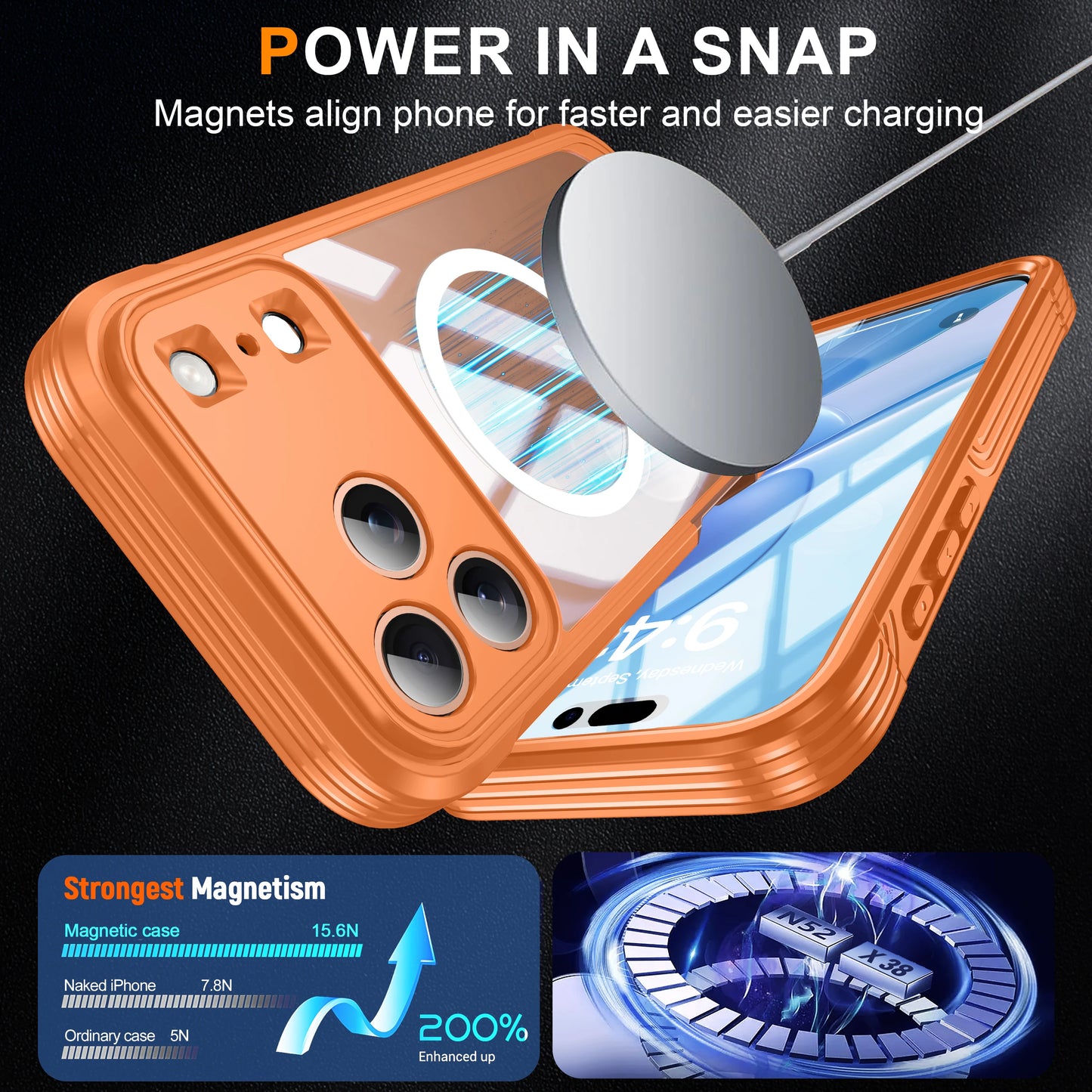 iPhone 17/17 Air/17 Pro/17 Pro Max brand new color magnetic shockproof and dustproof phone case - transparent protective case