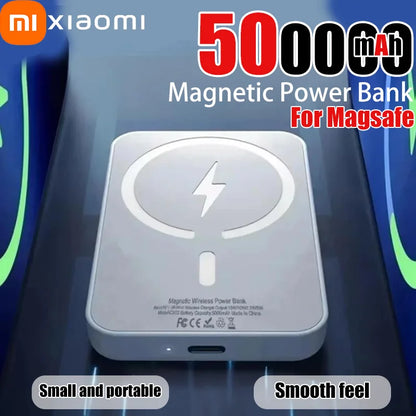 Xiaomi 500000mAh Magnetic Power Bank 25W Wireless Fast Charger Portable Large Capacity with Magsafe for iPhone Samsung