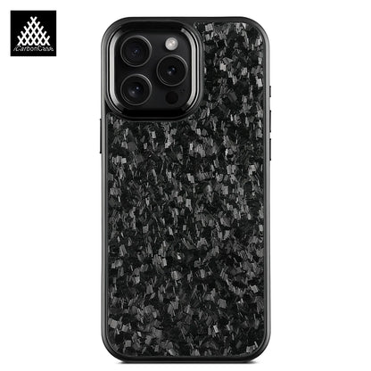 Magnetic Real Forged Carbon Fiber Case For iPhone 17 17Air 17Pro 16 15 14 13 12 11 Pro Max with MagSafe and Metal Lens / Buttons
