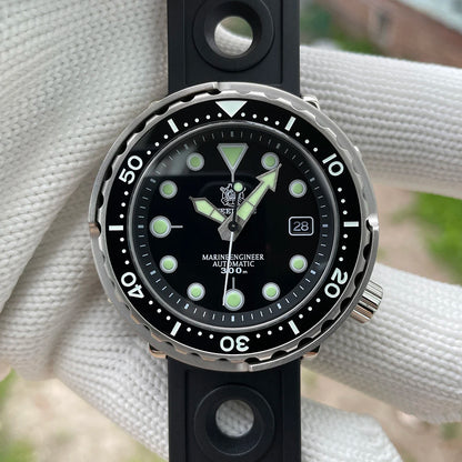 STEELDIVE SD1975 Mens Automatic Watches Men Dive Watch 300m Waterproof Mechanical Wristwatch C3 Luminous Clock Sapphire Mirror