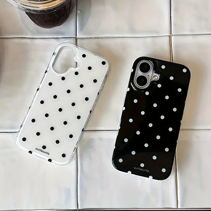 Suitable for iPhone 11 to 17 series, including Pro Max version, a fashionable phone case with simple and cute design and black a
