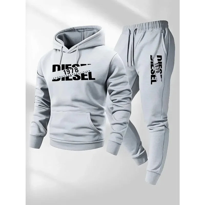 Conjunto de moletom sportswear fashion sports hooded sweatshirt casual sweatshirt and pants two in one