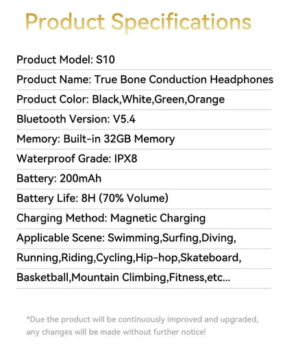 Xiaomi Mijia Bone Conduction Earphones IPX8 Waterproof Headset for Swimming Bluetooth 5.4 Wireless Sport Headphones MP3 32G RAM