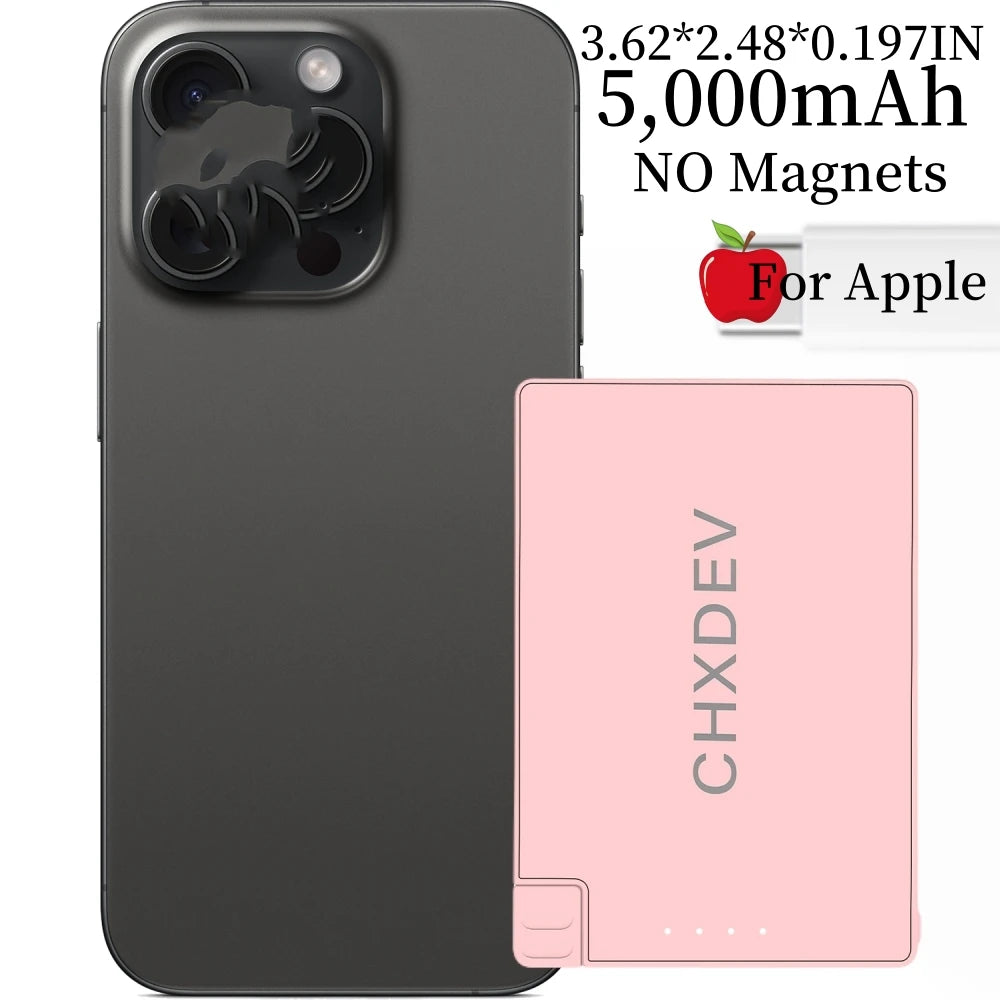 Ultra-Thin Magnetic Power Bank Ultra-Slim 8000mAh Charger , Mini Power Banks For Card Holder Wallet, For IPhone XIAOMI