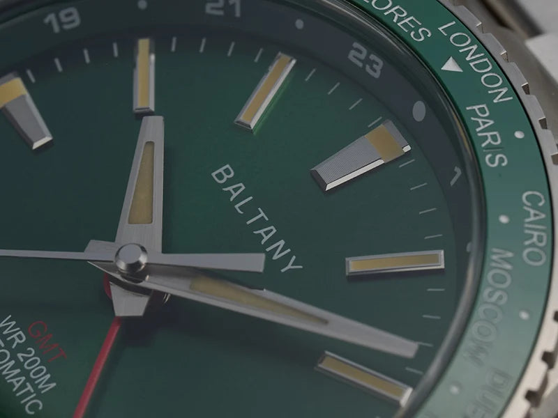 Baltany 2025 New Nh34 Gmt Men's Mechanical Watch 40Mm Sapphire Luminous C3 Stainless Steel Waterproof Sports 20Bar Watches for M