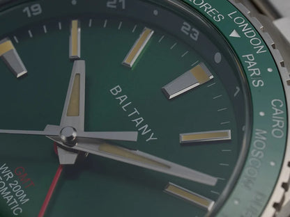 Baltany 2025 New Nh34 Gmt Men's Mechanical Watch 40Mm Sapphire Luminous C3 Stainless Steel Waterproof Sports 20Bar Watches for M