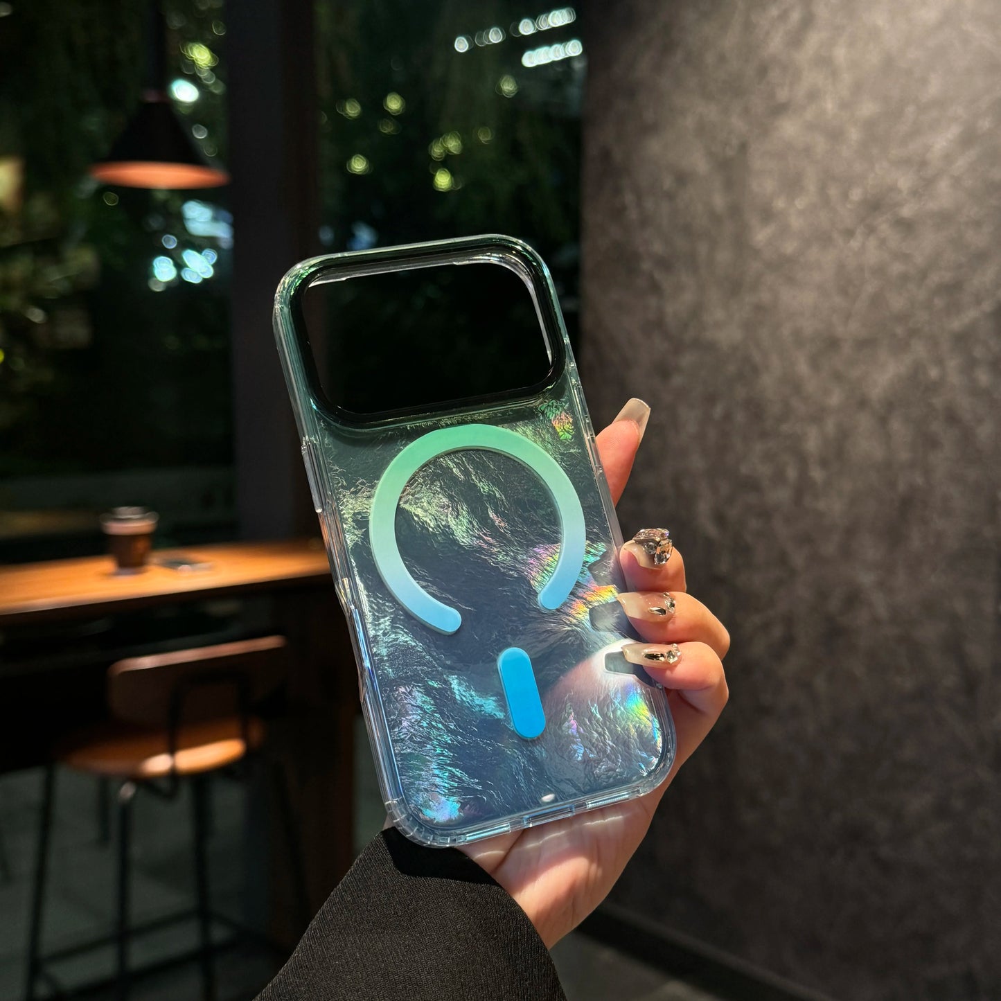 Factory-designed new model gradient color is fashionable and Glacier patterned For iphone 17Air 17Pro/pro max case Green Blue