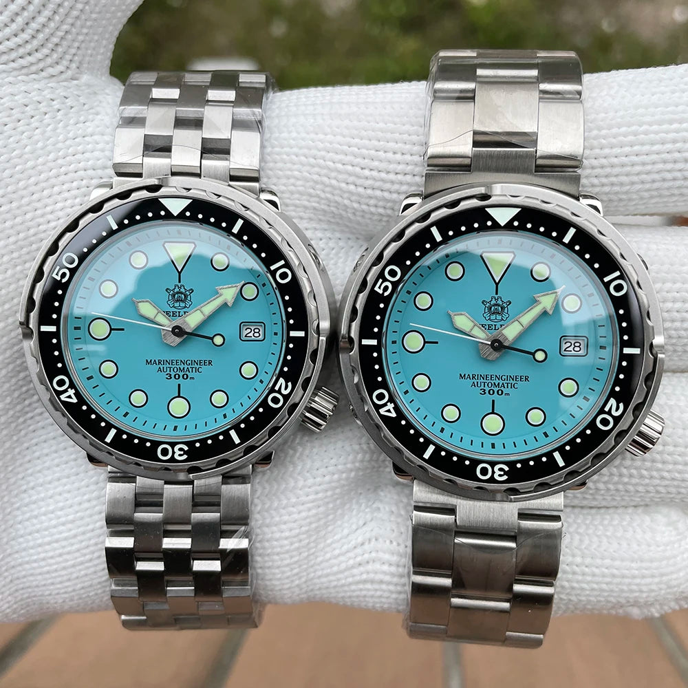 STEELDIVE SD1975 Mens Automatic Watches Men Dive Watch 300m Waterproof Mechanical Wristwatch C3 Luminous Clock Sapphire Mirror